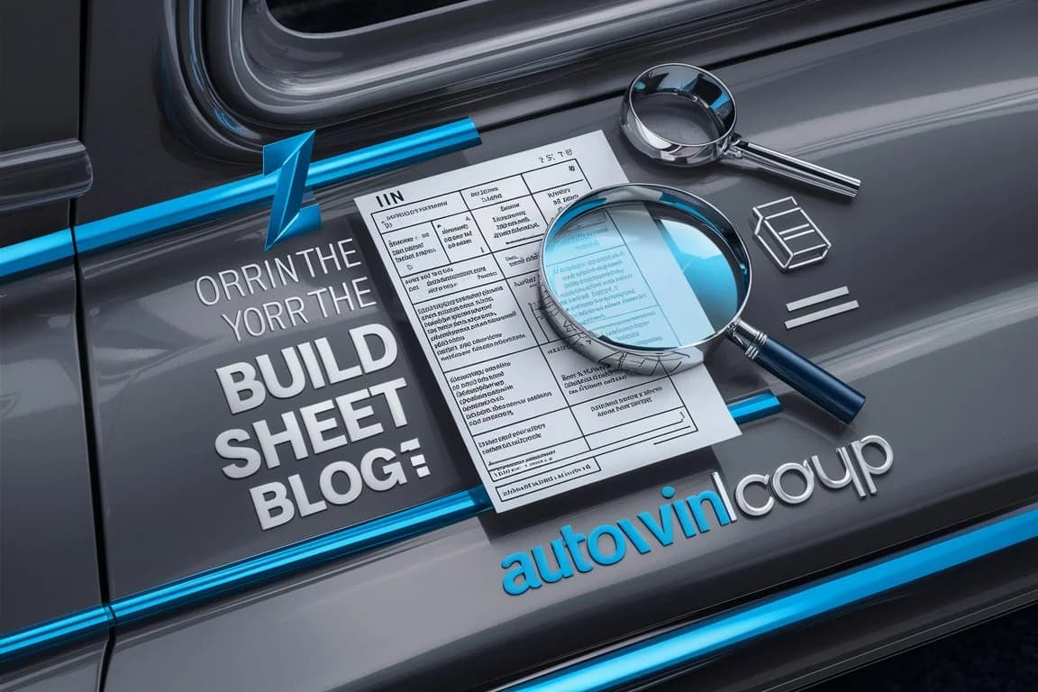 Can I Get a Build Sheet from a VIN Number?