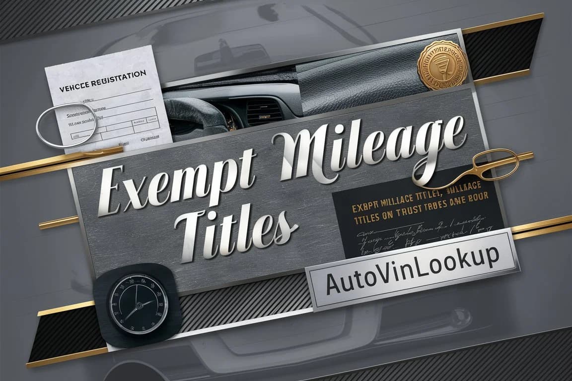 Exempt Mileage Titles: What You Need to Know